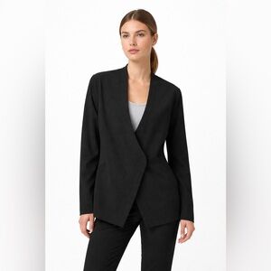 Lululemon Lab Wrap Blazer Black Crimped Crepe Jacket